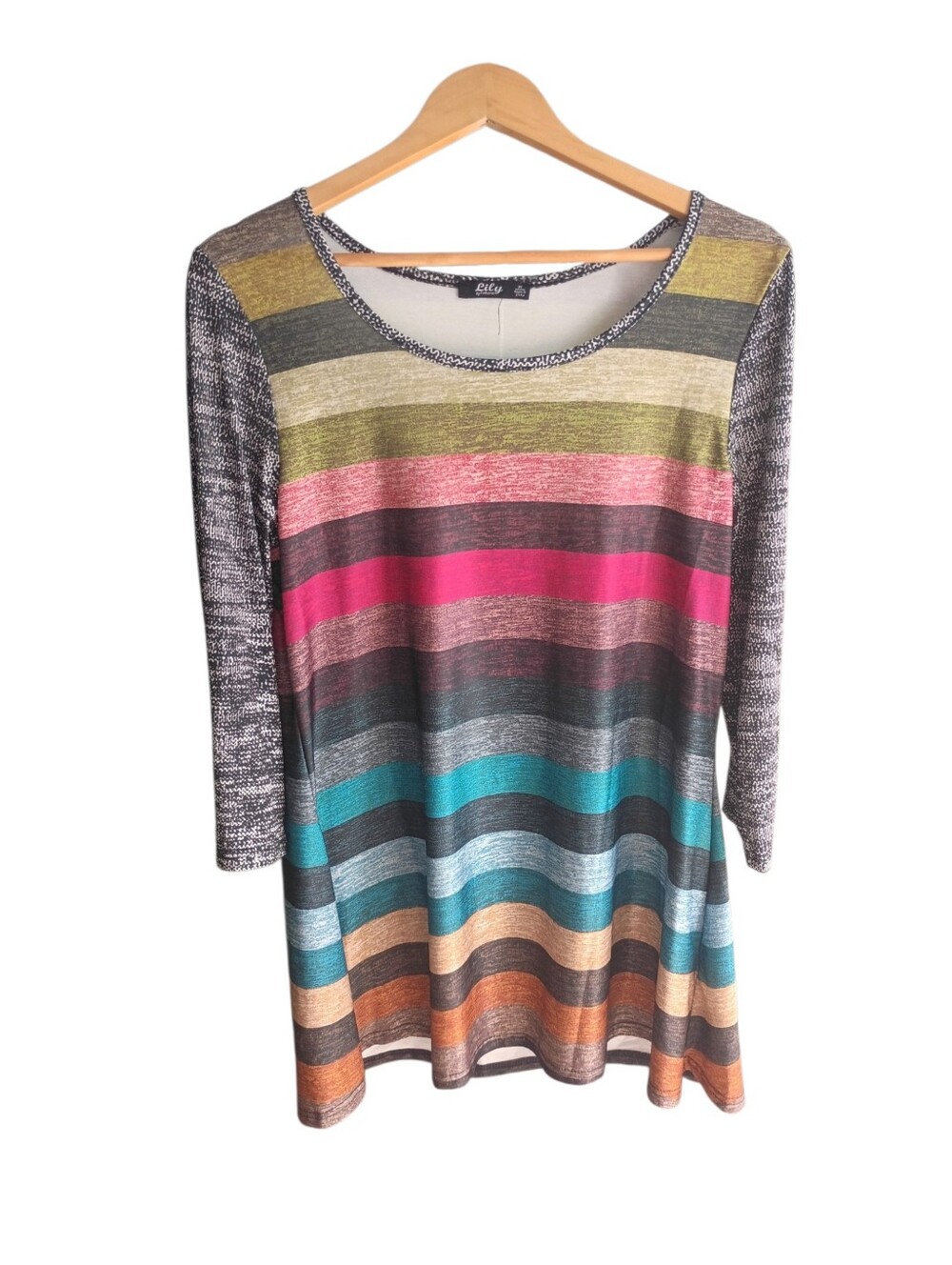 Lilly by Firmiana Colorful Striped top Size Medium